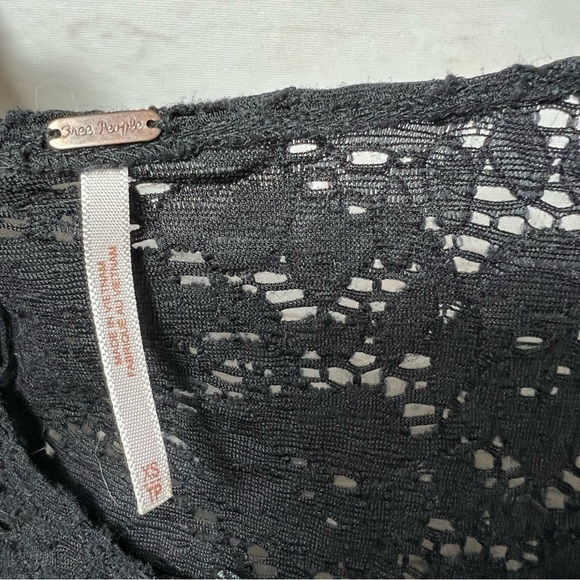 Free People Gray Knit Floral Lace Corset Front Dress - Picture 8 of 9